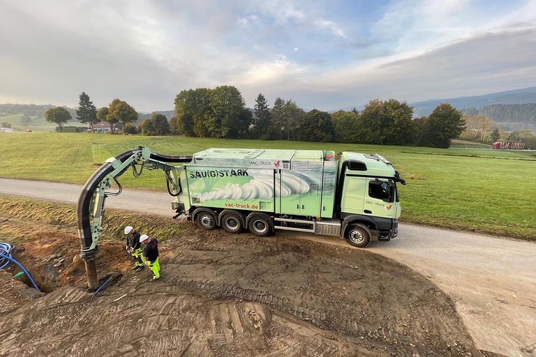 Saugbagger Düsseldorf - Start